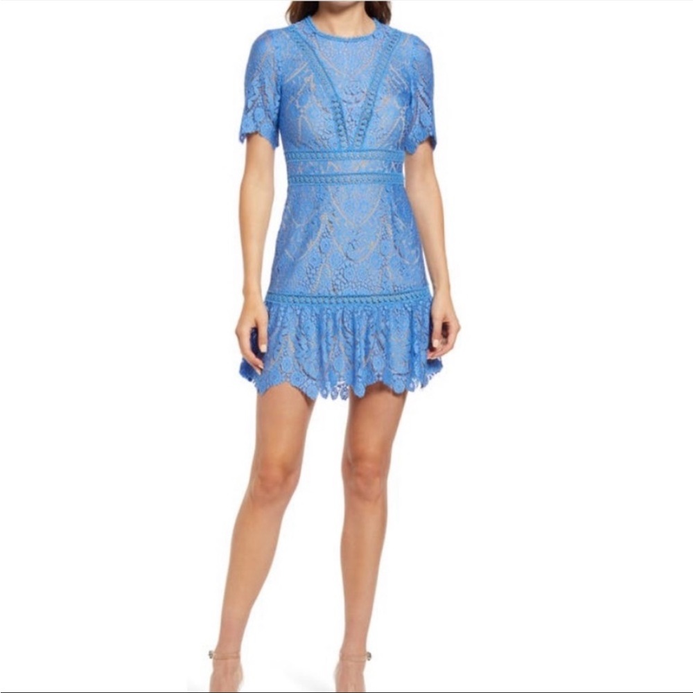Saylor- Womens blue lace Dress